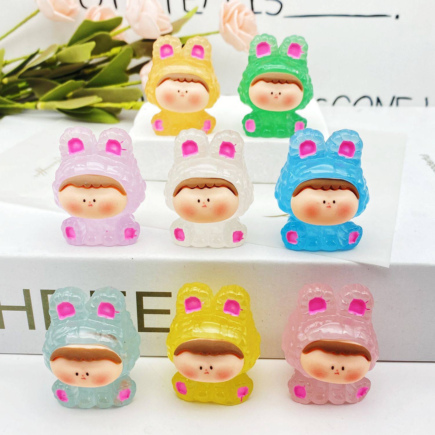 盲袋夜光大号兔头莉莉丝饰品diy配件车载摆件桌面树脂钥匙扣潮玩,家居饰品,桌面摆件,淘宝优惠券,粉丝福利购,淘宝优惠卷