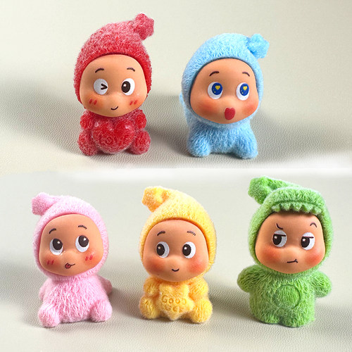 卡通植绒星星人盲袋桌面摆件公仔