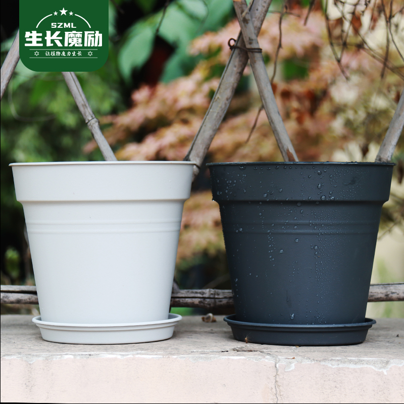 霍伦盆家用园艺种植多肉养花盆栽多肉树脂花盆室内阳台种花种菜盆