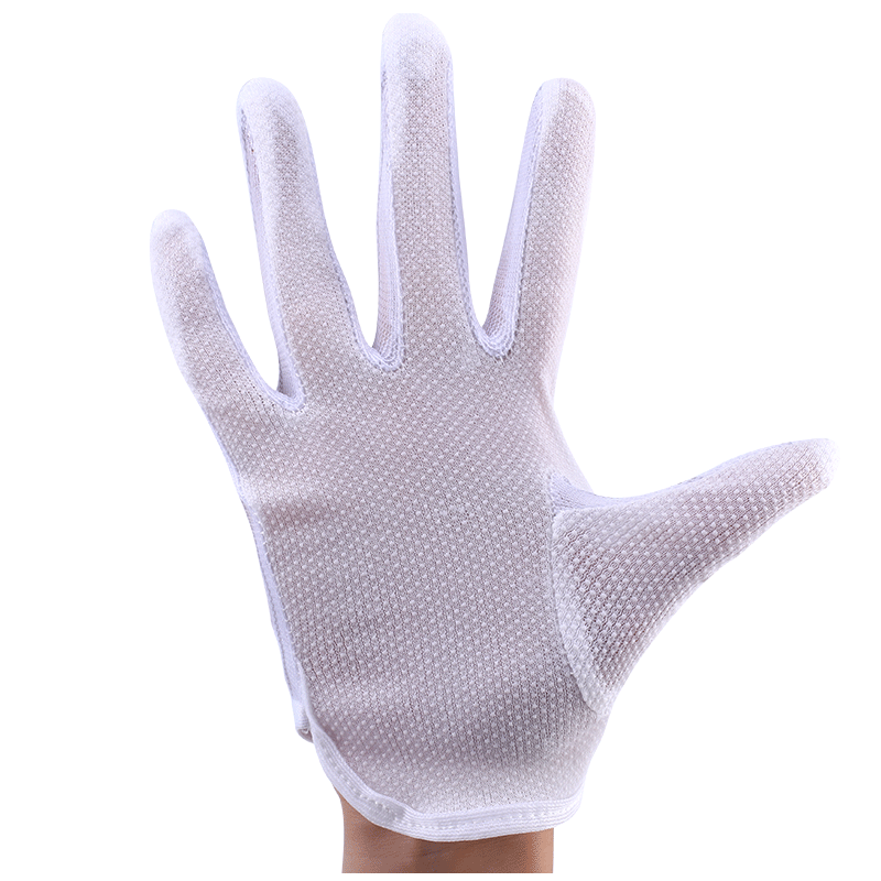 伊莱科防静电手套薄款电子维修工厂用 PU涂掌防滑耐磨棉手套男女