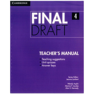 现货 Final Draft Level 4 Teacher’s Manual 剑桥终极写作级别4 教师用书 英文原版