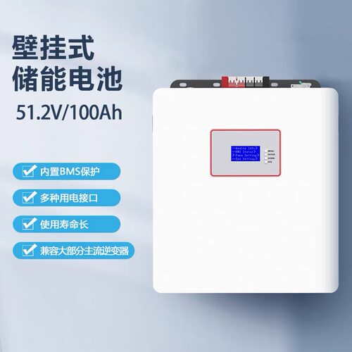 磷酸铁锂电池51.2V100壁挂式25.6V200AH内置BMS系统磷酸铁锂电芯