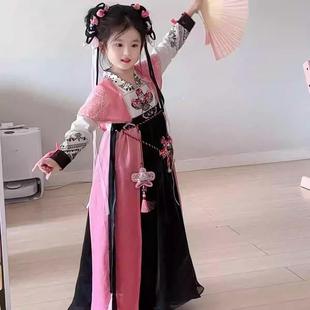 汉服女童林妙妙永夜星河同款儿童汉服虞书欣古装齐胸襦裙连衣裙