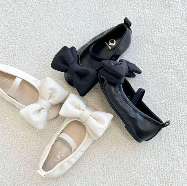 韩国代购2025春季新款Namoo女孩百搭立体蝴蝶结儿童单皮鞋公主鞋