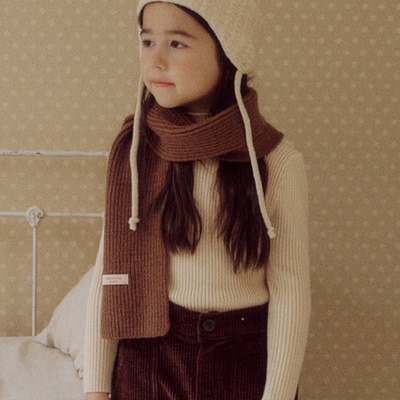 韩国进口童装代购BYMIMI男女孩中大童2025冬季新款儿童修身针织衫