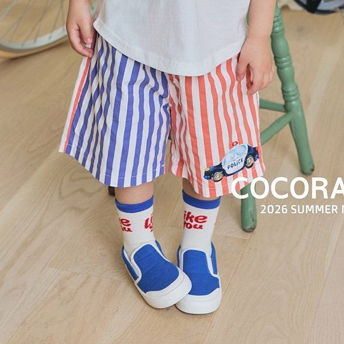【韩国代购】童装2026夏新款Coco Rabbit男女孩百搭休闲条纹短裤