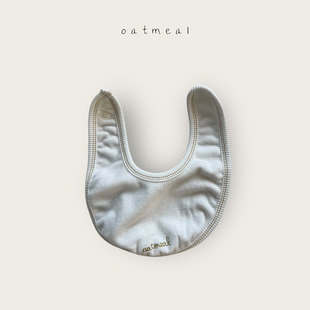 2026春新款韩国童装代购OATMEAL男女孩宝宝儿童百搭婴童围嘴围兜