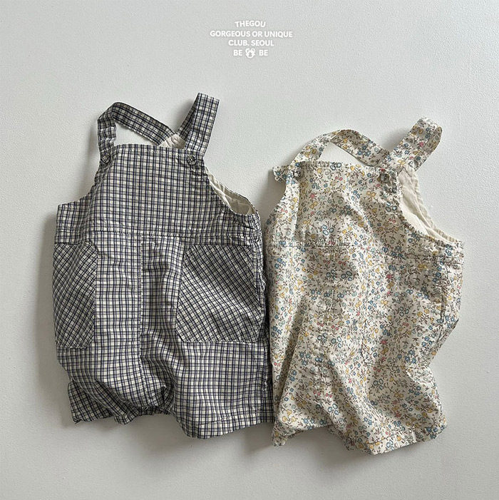 韩国进口童装代购2026春新款婴幼童GOUbebe男女宝百搭背带连身衣