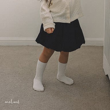 韩国进口童装代购melmel女孩2026春季新款儿童百搭牛仔蓝色短裙