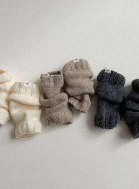 韩国儿童袜子代购ATOMEME冬2025新款男女孩宝宝百搭针织堆堆袜套