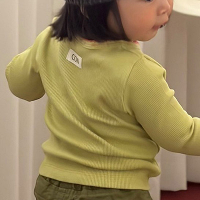 【韩国代购】童装2026秋季新款con女孩宝宝百搭纯棉长袖打底T恤