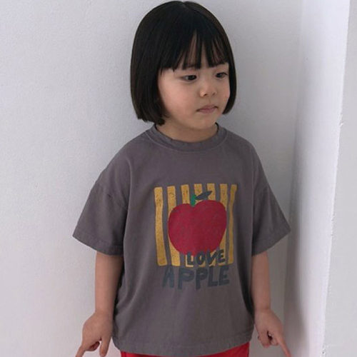 韩国童装代购2026夏季新款Mignon男女孩百搭时尚儿童宽松短袖T恤