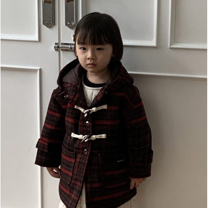 韩国进口童装代购2025冬新款mome男女孩宝宝百搭儿童夹棉长款大衣