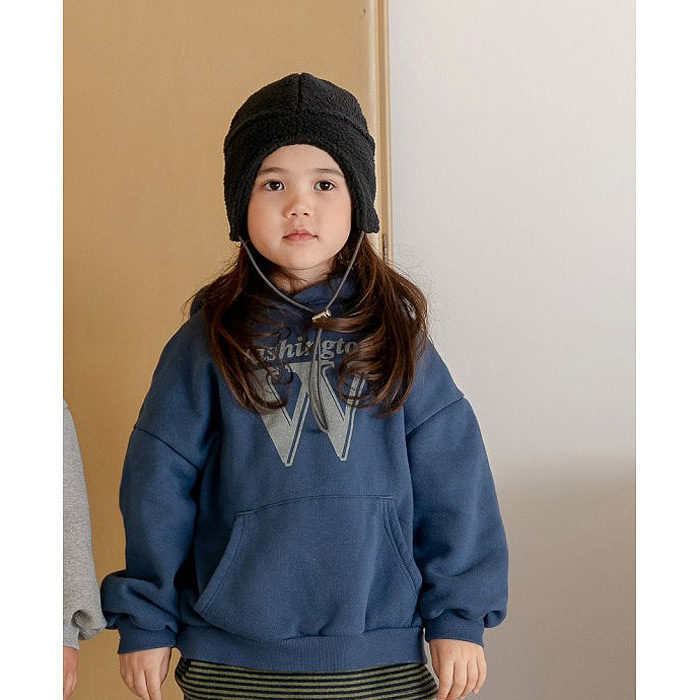 韩国童装代购Apfel男女孩中大童2025冬新款儿童百搭抓绒连帽卫衣