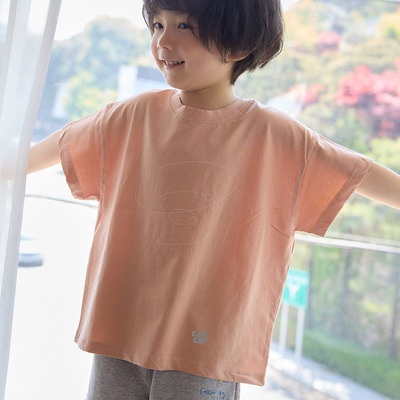 【韩国代购】童装2026夏新款coucou男女孩时尚儿童宽松短袖T恤