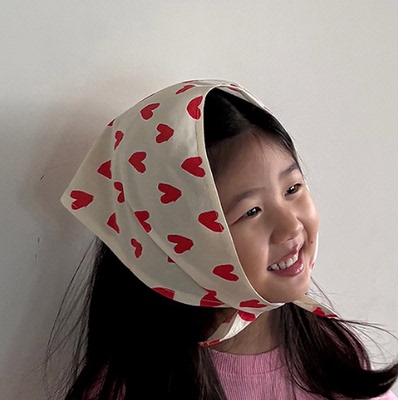 韩国童装代购2026春新款pie女孩宝宝儿童百搭时尚三角巾头巾围巾