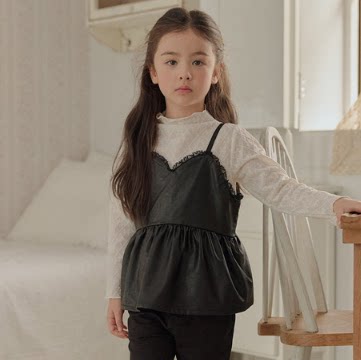 【韩国代购】童装2026秋季新款Melikey时尚女孩百搭外穿吊带