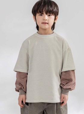 韩国童装代购2026春新款bucketlist男女孩时尚中大童宽松短袖T恤