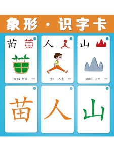 看图早教启蒙象形3-6识字卡片