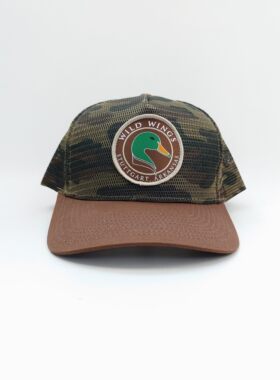 Wild Wings Camo Trucker 美国户外品牌林地迷彩全网帽绿头鸭刺绣