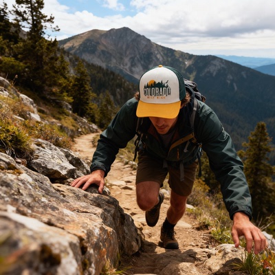 COLORADO MILE HIGH Trucker Hat美国复古拼色货车帽山系刺绣网帽