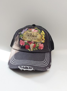 Junk Gypsy美国本地服装潮牌帽子做旧破坏风软顶网帽货车男女同款