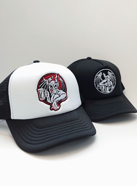 啤酒恶魔刺绣海绵网帽Stone Brewing美国巨石精酿潮牌货车帽棒球