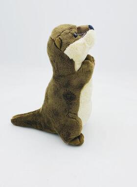 许愿小水獭公仔毛绒玩具深海海獭玩偶闭眼款祈水獭福情人节礼物