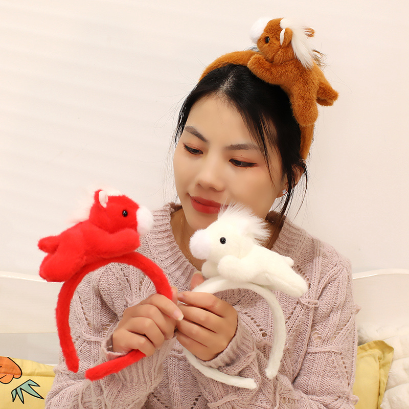 卡通可爱新年生肖小马发箍头箍