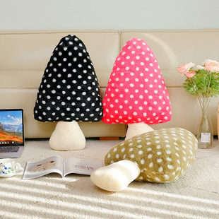 ins风彩色蘑菇可爱异形抱枕长条枕女生抱着睡觉公仔毛绒玩具靠枕