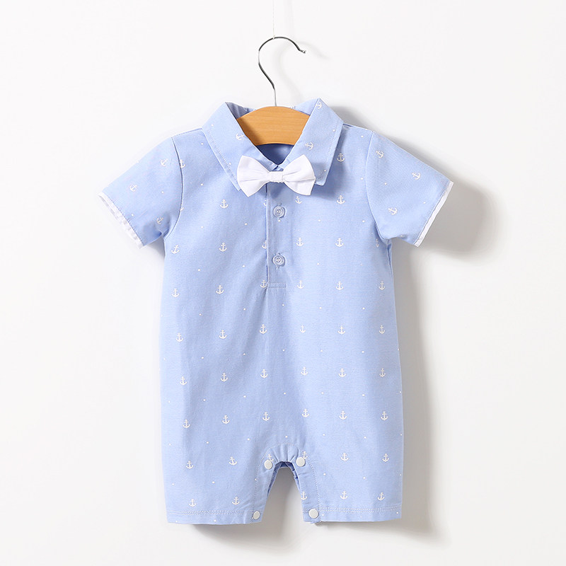 哈衣 夏季 爬服 纯棉 连体衣 可爱 男童 男宝  新生儿 小月龄图片