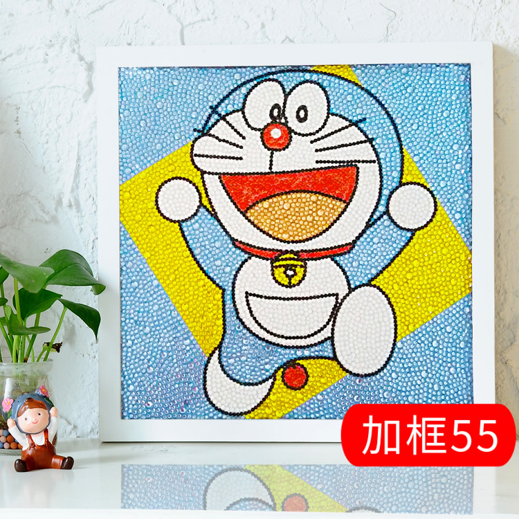 哆啦a梦机器猫钻石画儿童卡通动漫装饰画满钻男女孩