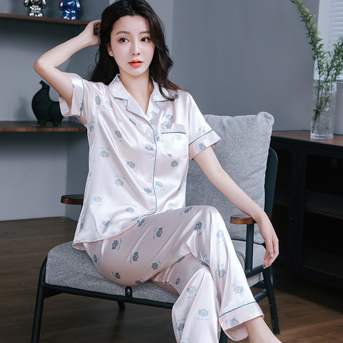 顿尼科女士丝绸舒适睡衣家居服