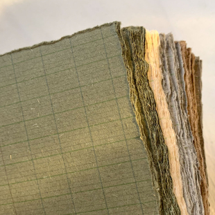 墨下 a5活页手帐本内芯手账彩色替芯 手撕法文格内页