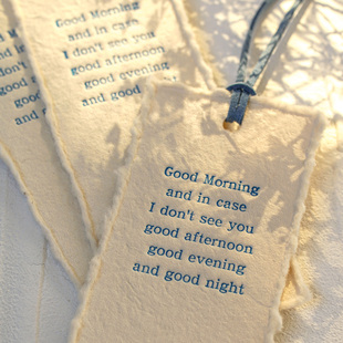 墨下【手撕毛边书签】高颜值手工纸拍照摆件 文艺风纸质卡片