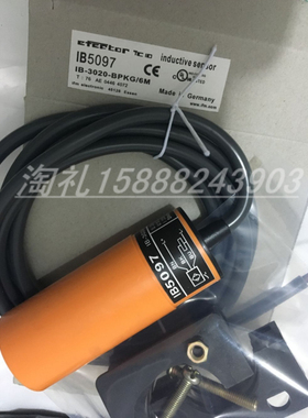 全新易福门电感式接近开关IB0106   IB-2020ZBBOA/6M传感器