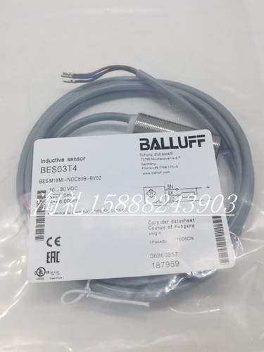 全新巴鲁夫电感式接近开关BES03T4 BES M18MI-NOC80B-BV02传感器