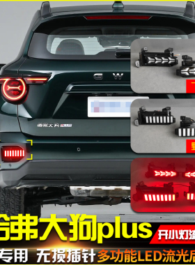 适用于23-26款哈弗大狗Plus后杠灯二代大狗改装LED流水转向后雾灯