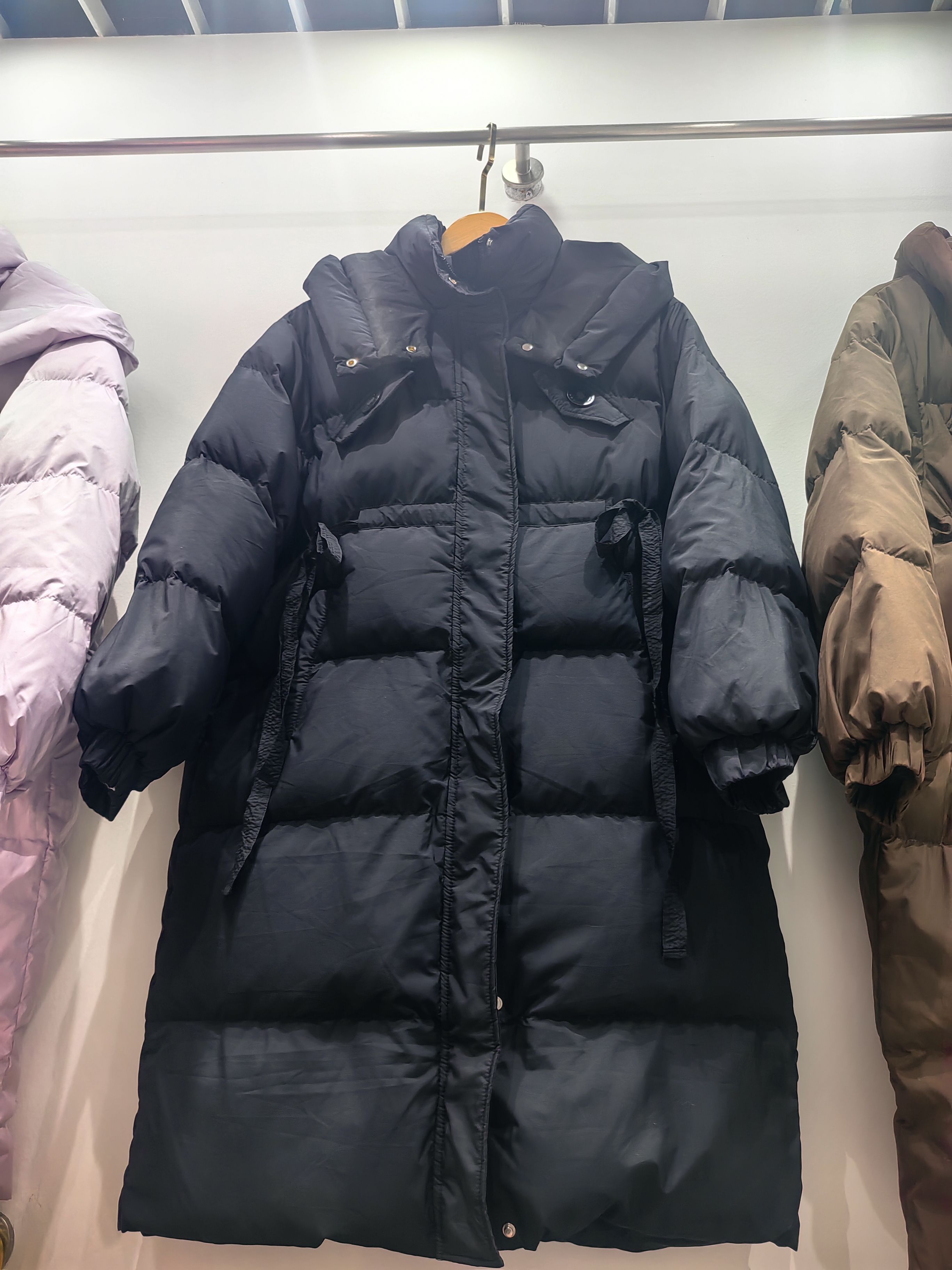 反季清仓处理大甩卖中长款加厚羽绒服女面包服纯色宽松休闲外套