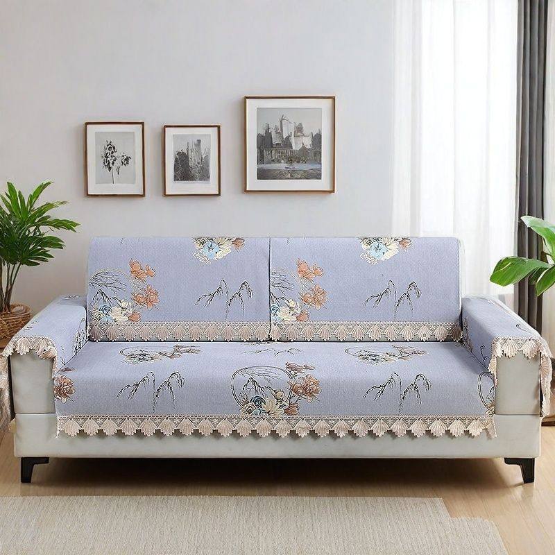 新中式雪尼尔意式坐垫防滑简约直排沙发垫四季通用靠背巾沙发巾,居家布艺,沙发垫,淘宝优惠券,粉丝福利购,淘宝优惠卷