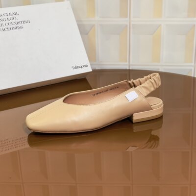 8818/2CM羊皮清仓撤柜断码处理低跟欧美圆头浅口时装凉鞋方头松紧