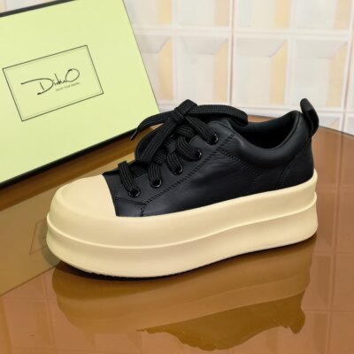 4182/5CM牛皮清仓撤柜断码处理新款厚底增高休闲女松糕鞋时尚百搭