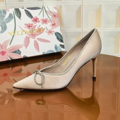 6597/7CM牛皮断码撤柜清仓处理常规款百搭学院风尖头单鞋时尚春季