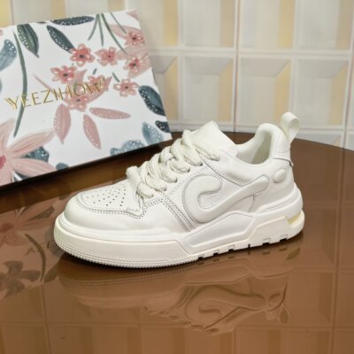 3920/3CM牛皮清仓撤柜断码处理防滑板鞋增高单鞋极简风休闲板鞋女