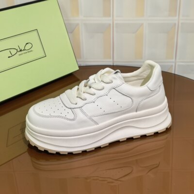 7Q79/5CM牛皮清仓撤柜断码处理厚底增高百搭时尚休闲女款小白鞋新