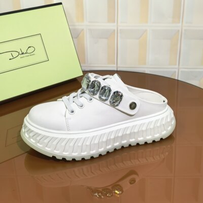 5150/5CM牛皮清仓撤柜断码处理厚底增高女士休闲板鞋新款百搭透气