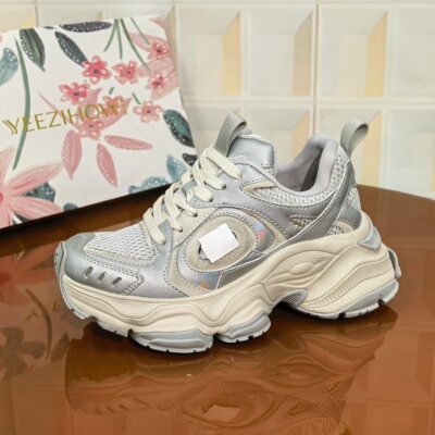 3489/5CM牛京皮断码撤柜清仓处理女款单网老爹鞋百搭老爹鞋运动鞋