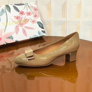 春季 7588 3CM牛漆皮断码 撤柜清仓处理增高漆皮法式 蝴蝶结 中跟单鞋