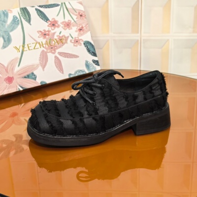 8923/3CM前系带断码撤柜清仓处理凉鞋单鞋亮片秋季低跟休闲鞋英伦