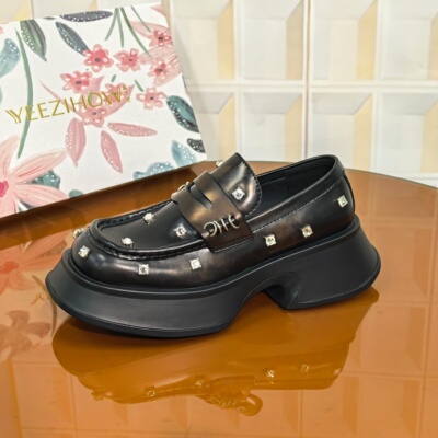 8079/5CM开边珠断码撤柜清仓处理粗跟风百搭女鞋学院风厚底夏季